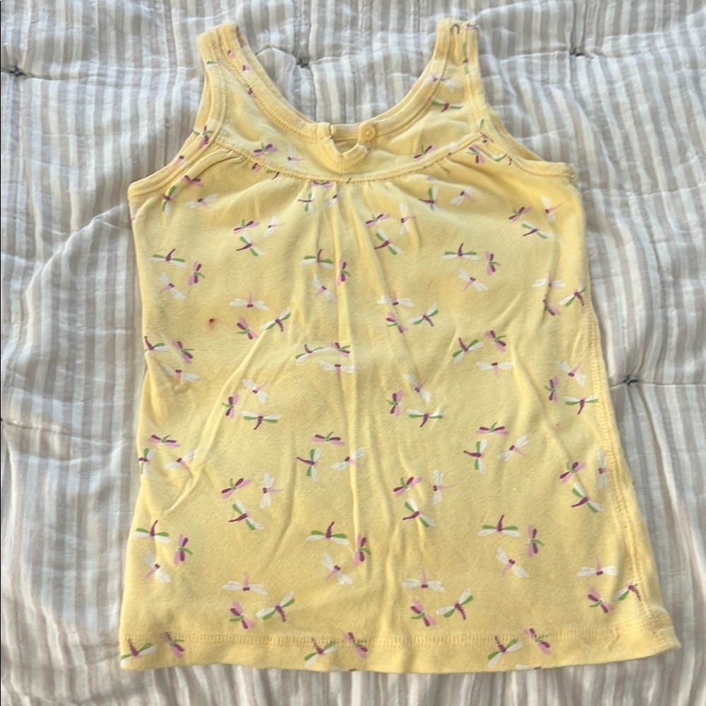 GAP Kids Yellow Tank Top with Dragonfly Pattern